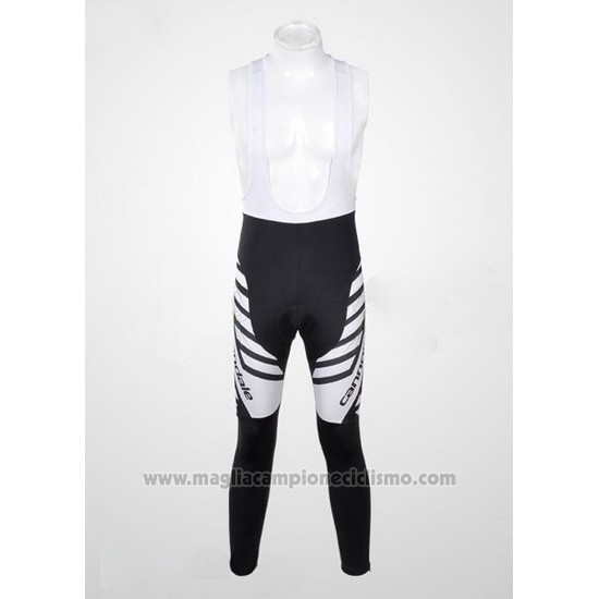 2012 Abbigliamento Ciclismo Cannondale Nero e Bianco Manica Lunga e Salopette